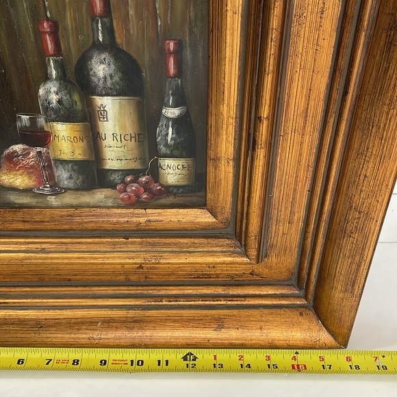 20” x 18” Framed 8” x 10” Painting Art Still Life Wine by R. James - Picture 16 of 16